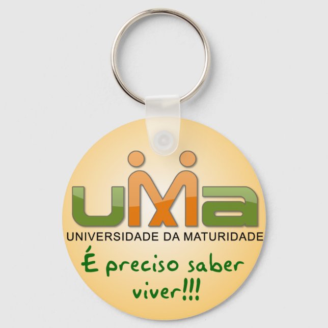 Porte-clés Chaveiro UMA É preciso saber viver Amarelo (Recto)