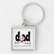 CHD Heart Papa Personnalisable Porte - clé Heartbe