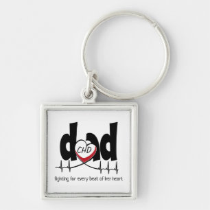 Porte-clés CHD Heart Papa Personnalisable Porte - clé Heartbe