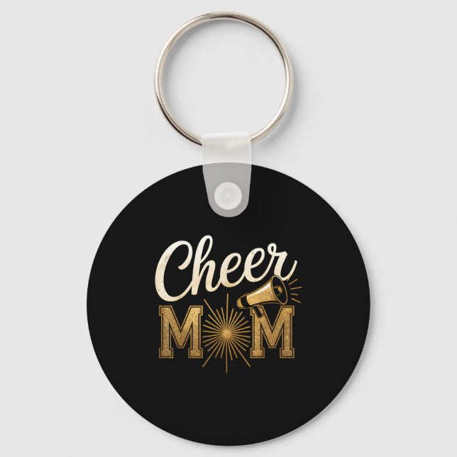 Porte-clés Cheer Gold Cheerleader Cheerleading Mom Game Day D (Recto)