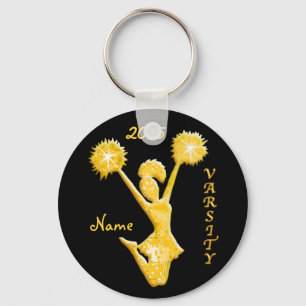 Porte-clés Cheer Porte - clés avec l'ANNÉE et le NOM de Cheer