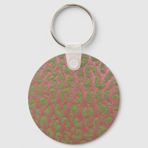Porte-clés Cheetah en rose et vert