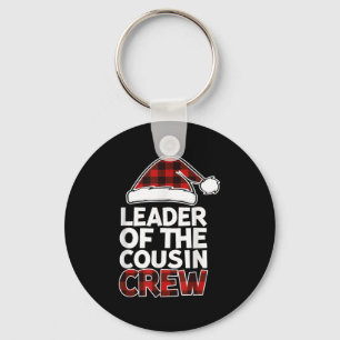 Porte-clés Chef de l'équipe de cousins Noël Buffalo Rouge