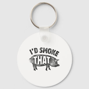 Porte-clés Chef Id Fumer Que Cochon Porc Barbecue Hommes Femm