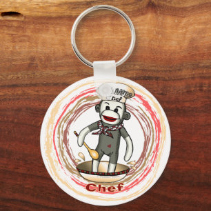 Porte-clés Chef Sock Monkey