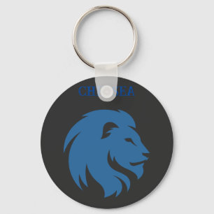 Porte-clés Chelsea FC avec image de lion. Personnalisable .
