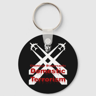 Porte-clés Chemical Dispersants areTerrorism dark background
