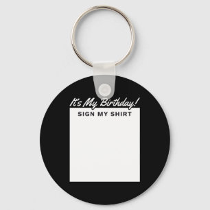 Porte-clés Chemise avec pancarte d'anniversaire Cadeau drôle 