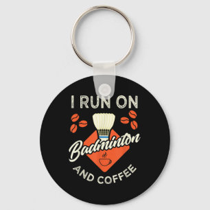 Porte-clés Chemise de badminton Amateur de café drôle Joueur