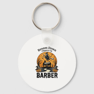 Porte-clés Chemise de barbier Halloween sorcière salon hanté