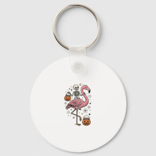 Porte-clés Chemise de bonbons d'Halloween de flamant rose che