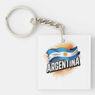 Porte-clés Chemise de fan de football américain drapeau argen