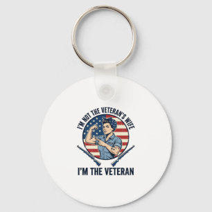Porte-clés Chemise de gravure vintage patriotique de vétéran 