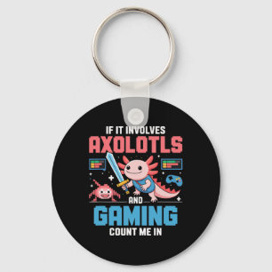 Porte-clés Chemise de joueur Kawaii Axolotl pour garçons fill