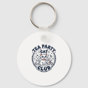 Porte-clés Chemise de l'amant de chat de thé Party - Chat de 