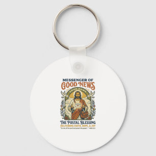 Porte-clés Chemise de livraison de facteur Jésus Foi basée su