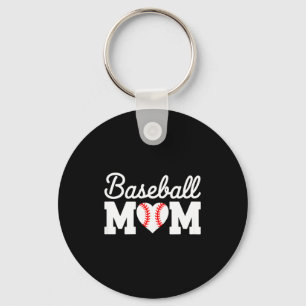 Porte-clés Chemise de mère de baseball femmes baseball cœur f