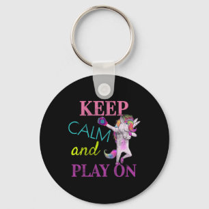 Porte-clés Chemise de Softball Licorne Dabbing Filles Keep Ca