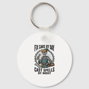 Porte-clés Chemise de sorcière mécanicienne Halloween vintage