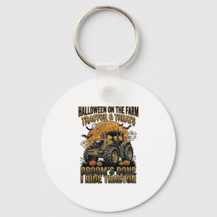 Porte-clés Chemise de tracteur Halloween Drôle de sorcière de