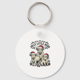Porte-clés Chemise de vache de Noël Art de troupeau de vacanc