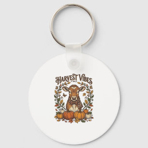 Porte-clés Chemise de veau d'automne Gravure vintage Moisson 