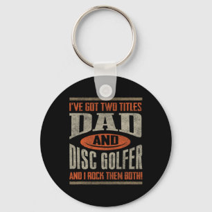 Porte-clés Chemise drôle de golf à disque Papa Fête des pères