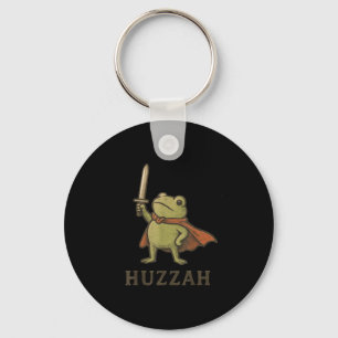 Porte-clés Chemise drôle de grenouille Huzzah, tee-shirt vint