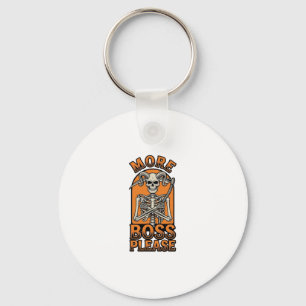 Porte-clés Chemise drôle de squelette de patron vintage Hallo
