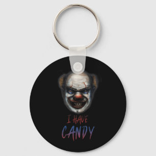 Porte-clés Chemise effrayante de clown d'Halloween J'ai des b