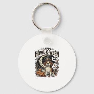 Porte-clés Chemise Halloween Chapeau De Sorcière Beagle Joyeu