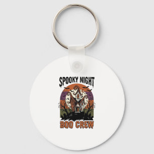 Porte-clés Chemise Halloween Vintage Boo Night Maison Hantée