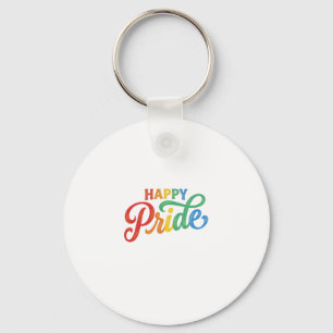 Porte-clés Chemise Happy Pride Vintage Rainbow Typography_1
