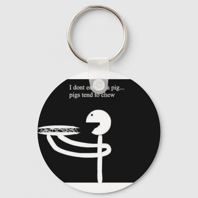 Porte-clés chemise je ne mange pas comme un cochon (Recto)