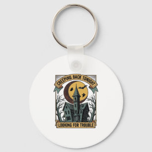 Porte-clés Chemise Maison Hantée avec Manoir Squelettique Gra