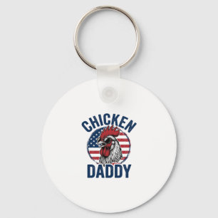 Porte-clés Chemise patriotique vintage Coq Papa Poulet Desi