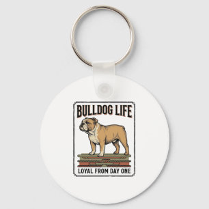 Porte-clés Chemise pour amateur de Bouledogue Art de chien gr