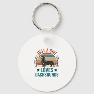 Porte-clés Chemise pour amateur de teckel Graphique de chien