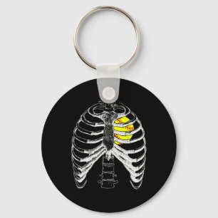 Porte-clés Chemise Softball Heart In Ribcage - Softball Hallo