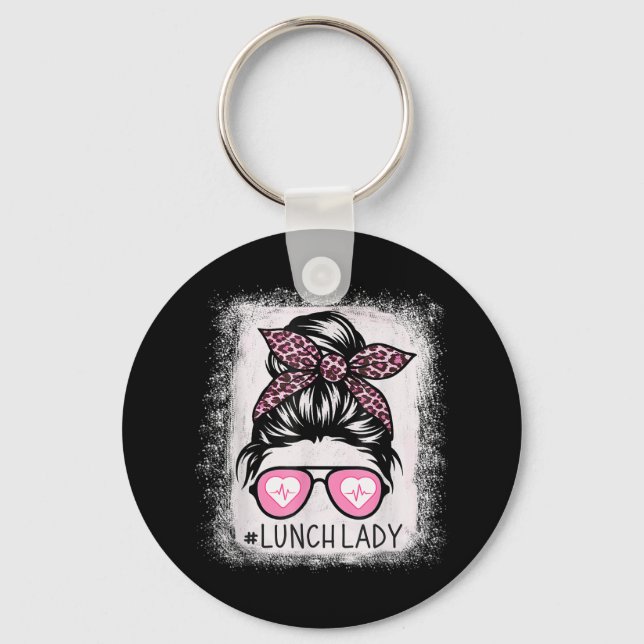 Porte-clés Chemises blanchies Lady Life Pink Leopard Messy (Recto)