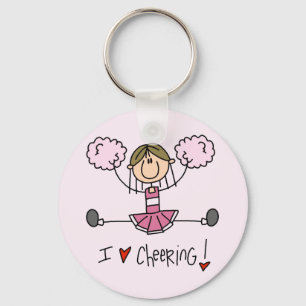 Porte-clés Chemises et cadeaux Pom-pom girl roses