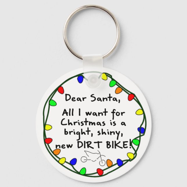 Porte-clés Cher Père Noël Dirt Bike (Recto)