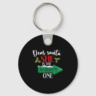 Porte-clés Cher Père Noël Elle Est La Mauvaise Un Couple Noël