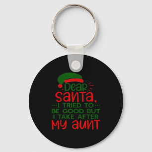Porte-clés Cher Père Noël j'ai essayé d'être sage mais je tie