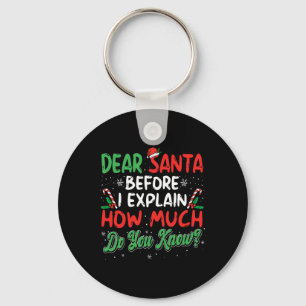 Porte-clés Cher Père Noël Je Peux Expliquer Fun Noël Hommes F