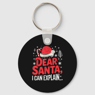 Porte-clés Cher Père Noël je peux expliquer Funny Christian