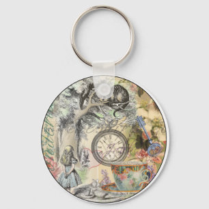 Porte-clés Cheshire Chat Alice Wonderland Classic