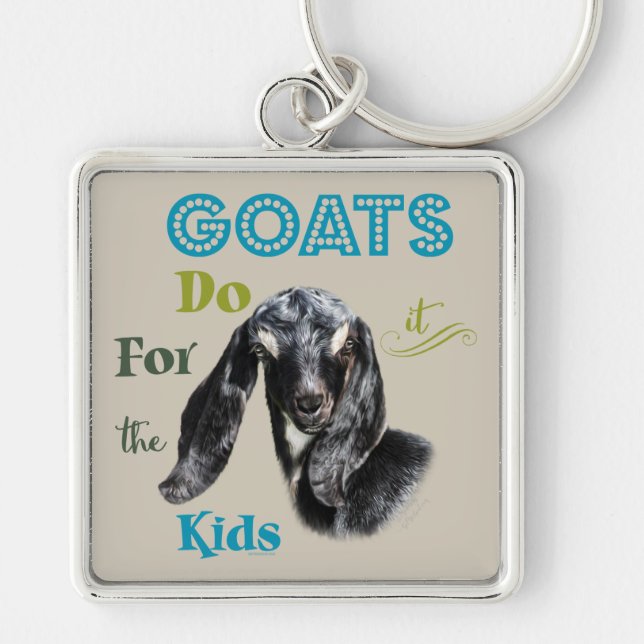 Porte-clés CHÈTES | Faites-le pour les enfants GetYerGoat™ (Devant)