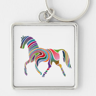PORTE-CLÉS CHEVAL À COURSE À COURSE