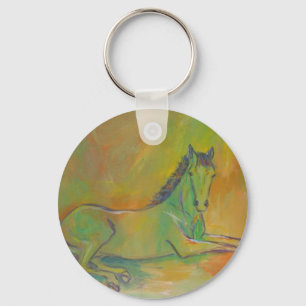 Porte-clés Cheval Abstrait Pastel Pet Portrait Porte - clé